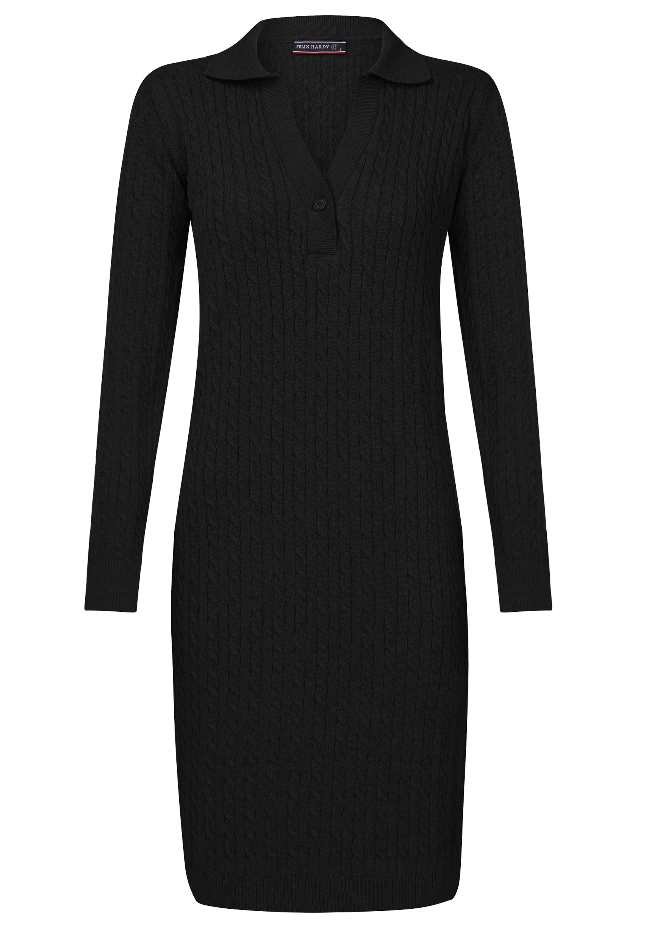 Felix Hardy Gebreide jurk in Zwart: voorkant