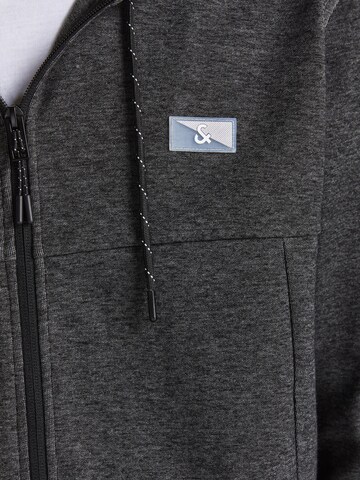 JACK & JONES Zip-Up Hoodie 'Air' in Grey