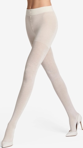 FALKE Tights 'Fable Estate' in White: front