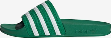 ADIDAS ORIGINALSNatikače s potpeticom 'Adilette' - zelena boja: prednji dio