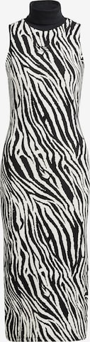 ADIDAS ORIGINALS Jurk 'Allover Zebra Animal Print' in Wit: voorkant