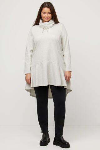 Ulla Popken Sweatshirt in Grijs: voorkant