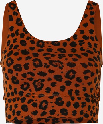 Hey Honey Sports top in Brown: front