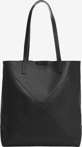 MANGO Nakupovalna torba 'Carbo' | črna barva: sprednja stran
