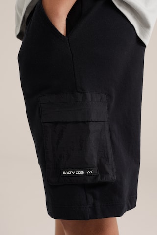 WE Fashion Normální Kalhoty – černá