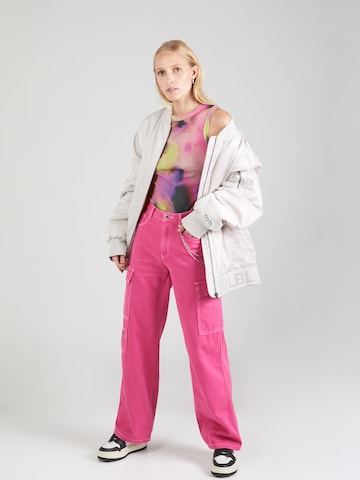 Tally Weijl Wide leg Cargo trousers 'GAY 32' in Pink