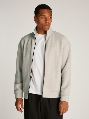 Calvin Klein Fleecejacke in Grau: Vorderseite