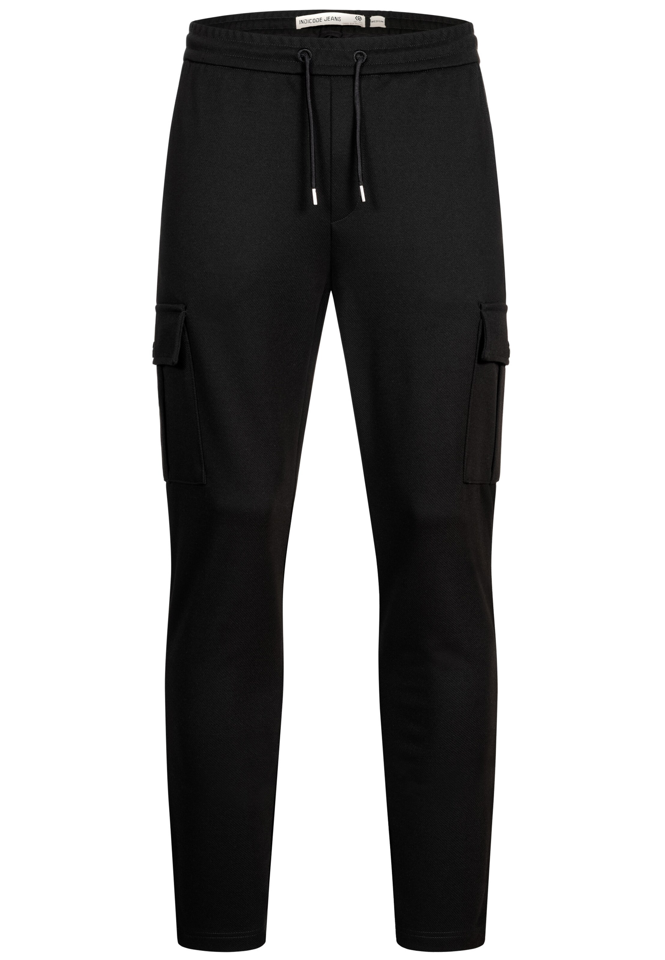 INDICODE JEANS Cargo trousers 'INNezzo' in Black: front
