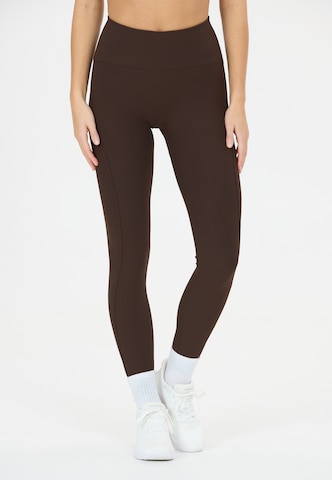 Athlecia Regular Legging 'Thrine' in Braun: Vorderseite