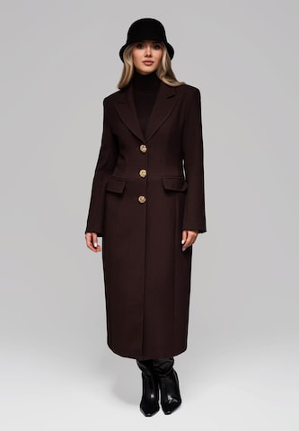 Ombre Mantel in Braun: Vorderseite