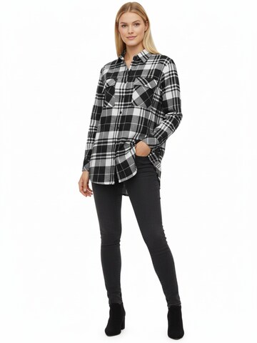 Radwa Bluse 'Radwa Women’s Plaid Flannel' i hvid