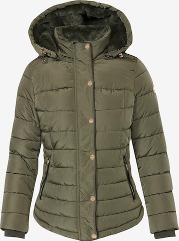 Veste mi-saison KOROSHI en vert : devant