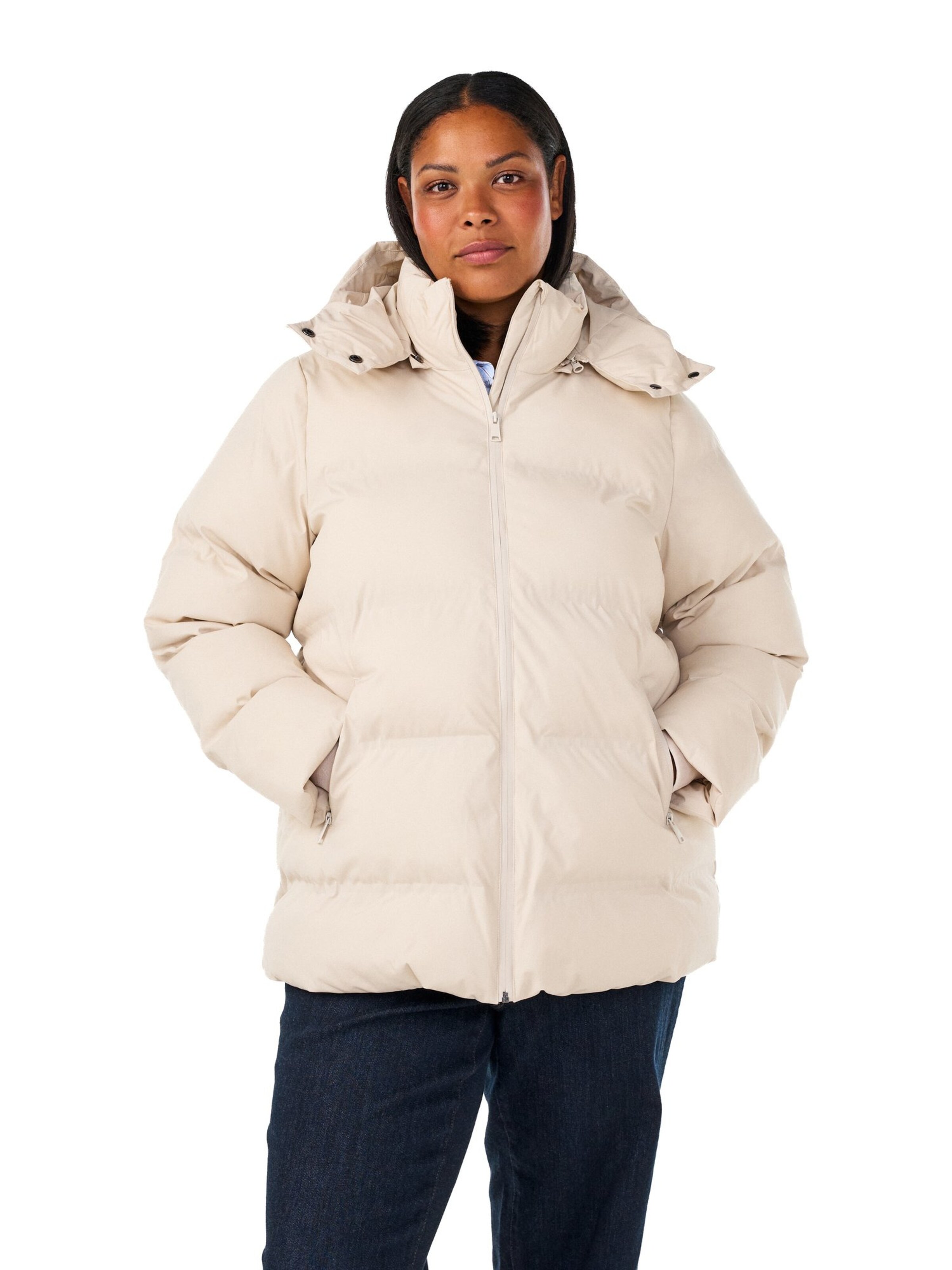 Giacca invernale 'Melina' di Zizzi in beige: frontale