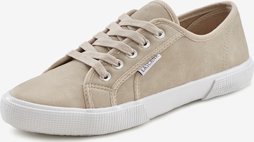 LASCANA Sneaker low i beige: forside