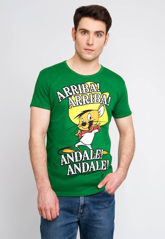 LOGOSHIRT Shirt 'Arriba! Andale!' in Green: front