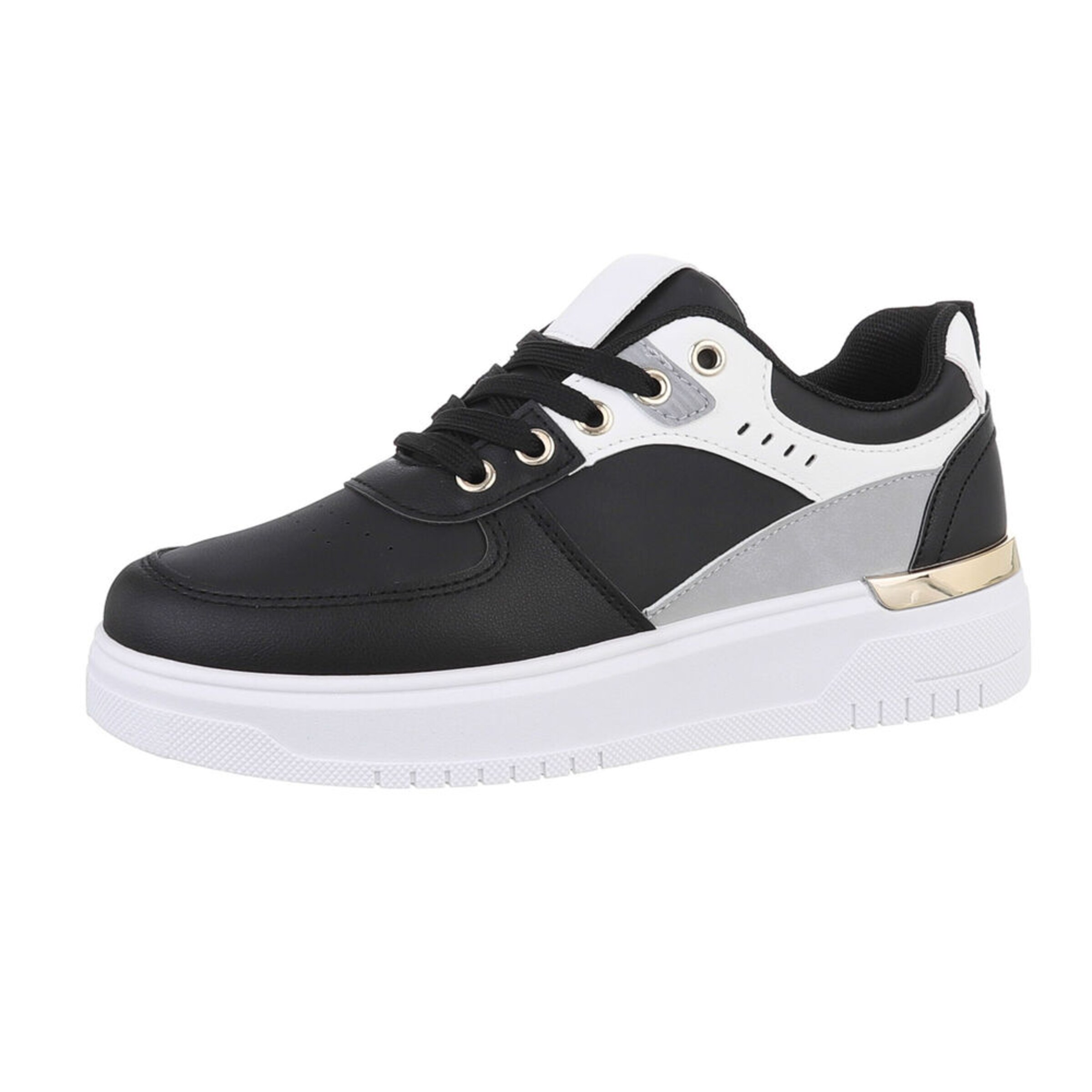 Ital-Design Sneaker low in Schwarz: Vorderseite