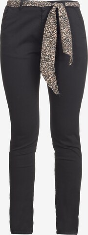 Le Temps Des Cerises Skinny Chino Pants 'DYLI 4' in Black: front