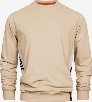 INDICODE JEANS Sweatshirt 'Nilon' in Beige: voorkant