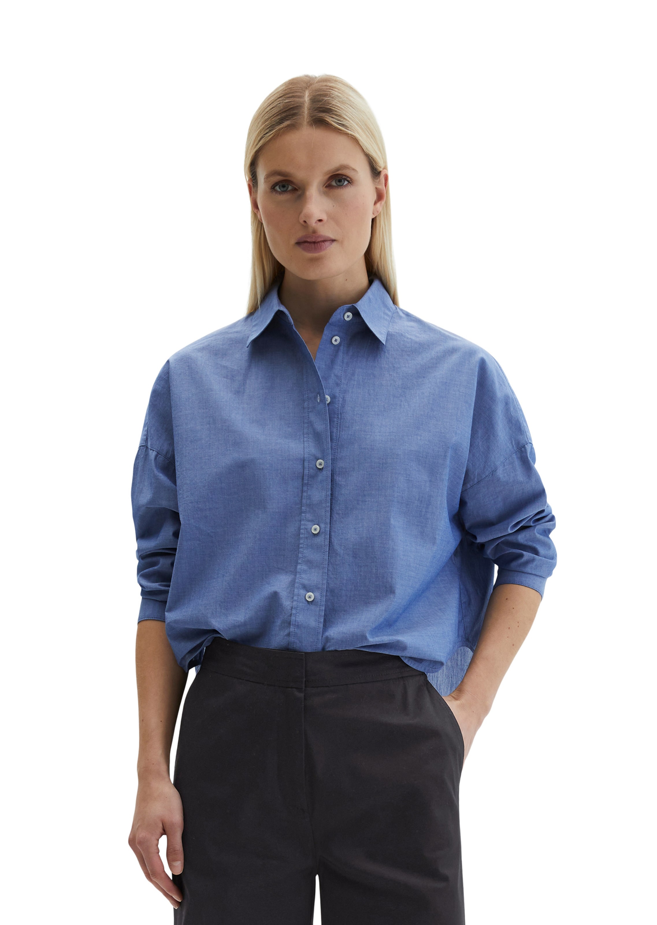 Marc O'Polo Blouse in Blauw: voorkant
