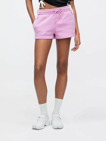 Nike Sportswear Обычный Штаны 'PHNX FLC' в Ярко-розовый: спереди