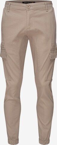 Rock Creek Tapered Cargo Pants in Beige: front