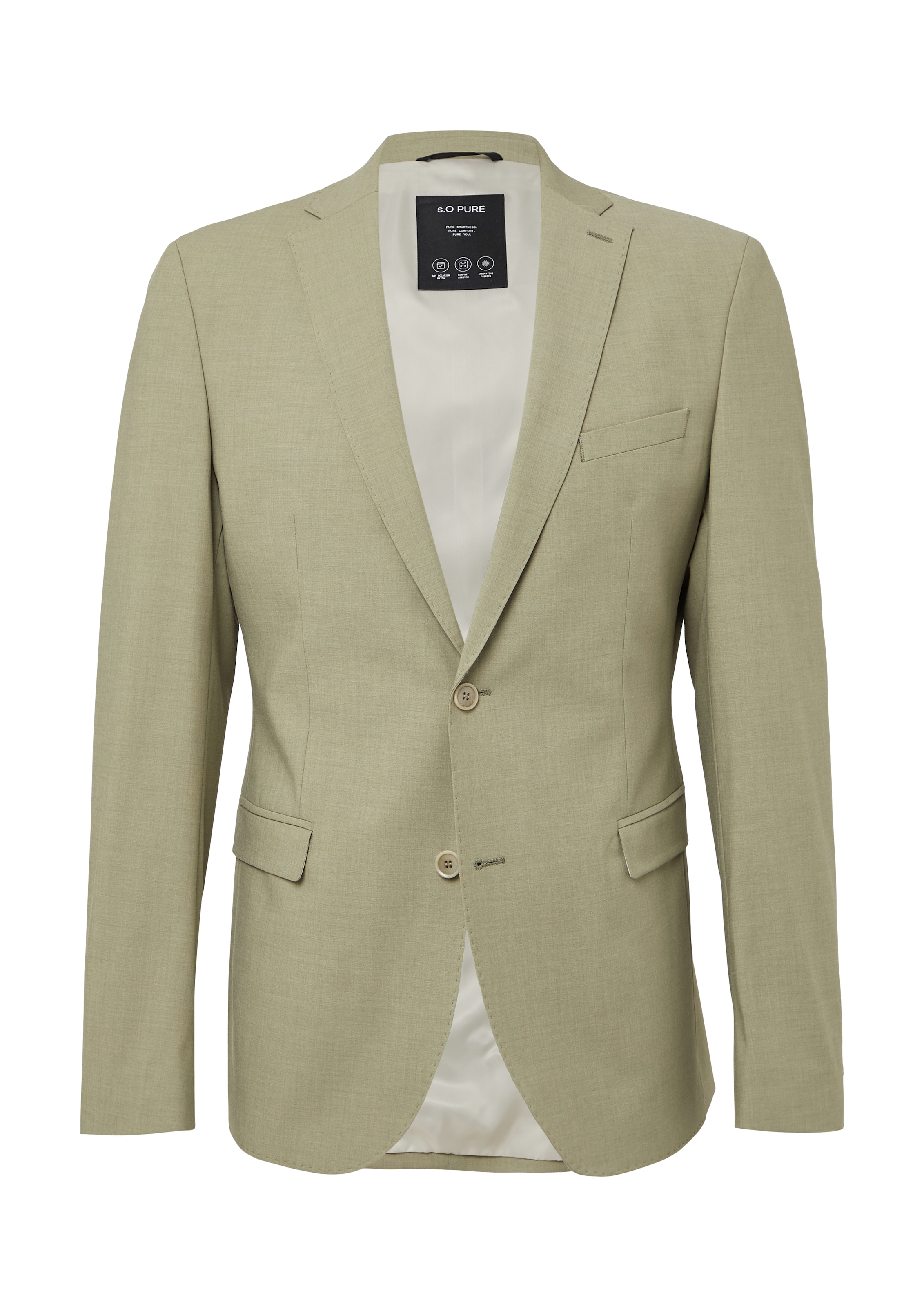 s.Oliver BLACK LABEL Slim fit Colbert in Groen: voorkant