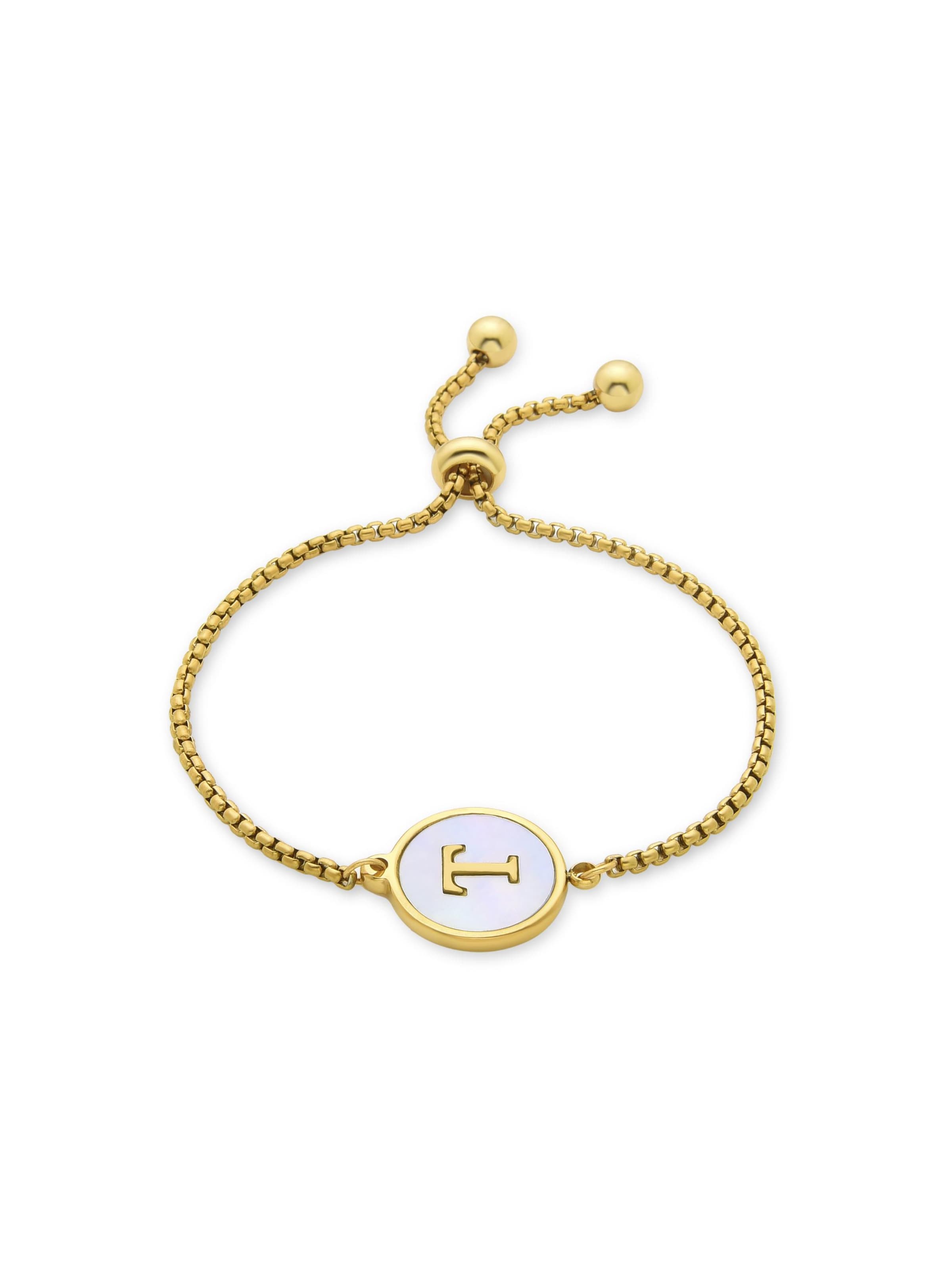 Luxenter Armbånd 'Alphabet' i guld, Produktvisning