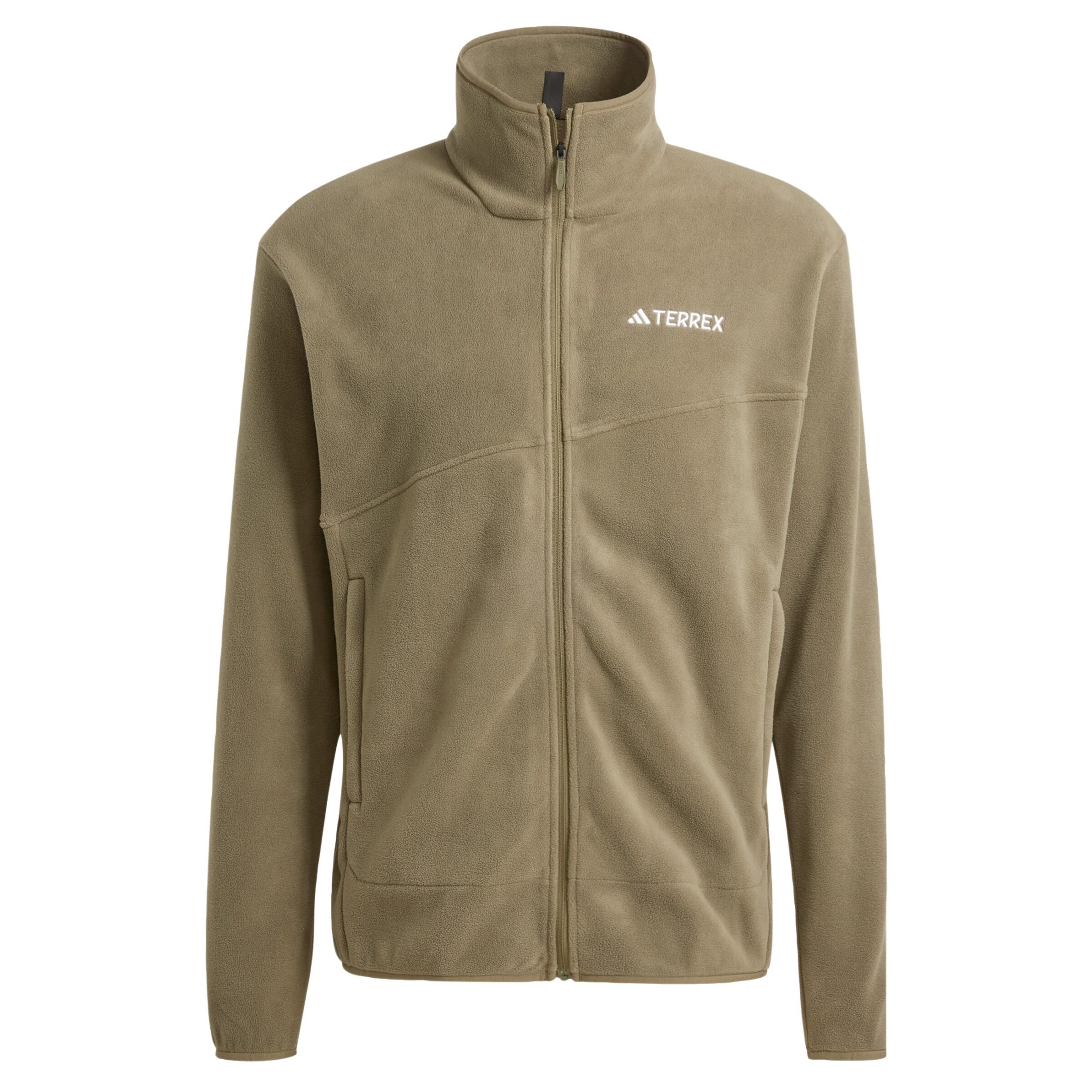 ADIDAS TERREX Athletic fleece jacket in Green: front