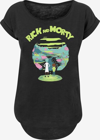 T-shirt 'Rick and Morty Portal' F4NT4STIC en noir : devant