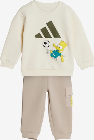 balta ADIDAS SPORTSWEAR Treniruočių kostiumas 'The Simpsons': priekis