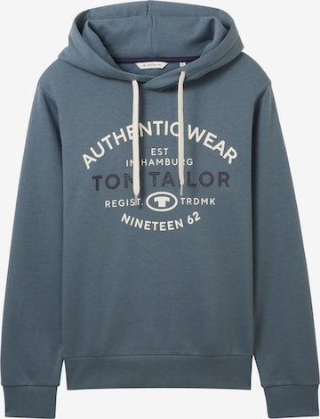 Sweat-shirt TOM TAILOR en vert : devant