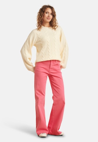 Smashed Lemon Wide leg Jeans in Roze