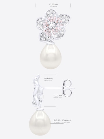 Boucles d'oreilles 'Lavandou' Ateliers Saint Germain en blanc