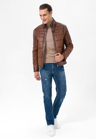 Veste mi-saison Jimmy Sanders en marron