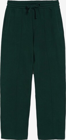 Bershka Loosefit Broek in Groen: voorkant