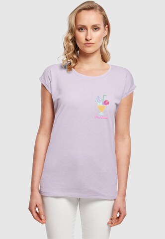 Merchcode T-Shirt 'Pina Colada' in Lila: predná strana
