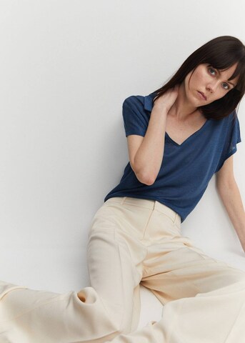 MANGO Poloshirt 'Clare' in Blau