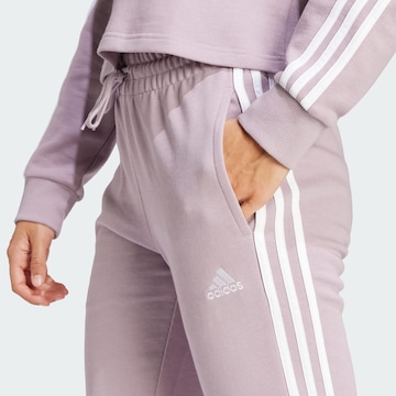ADIDAS SPORTSWEAR Tapered Sports trousers 'Essentials' in Purple