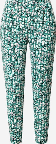 ICHI Pleat-Front Pants 'Kate' in Green: front