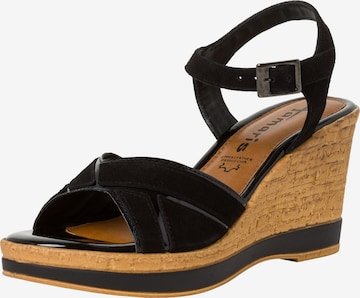 TAMARIS Sandals in Black: front