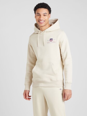 Sweat-shirt GANT en beige : devant