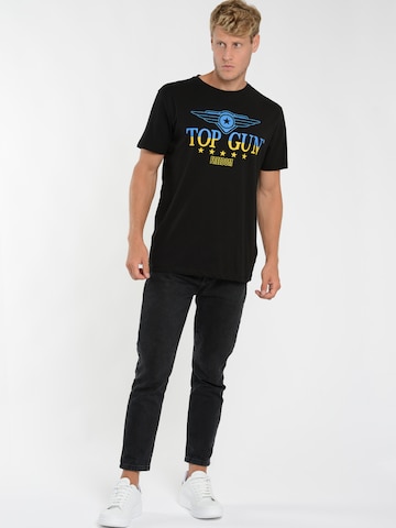 TOP GUN Shirt ' TG22011 ' in Schwarz