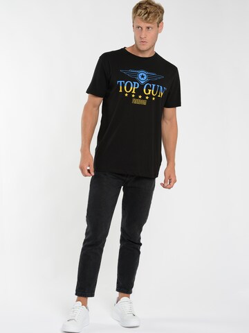 TOP GUN Shirt ' TG22011 ' in Zwart