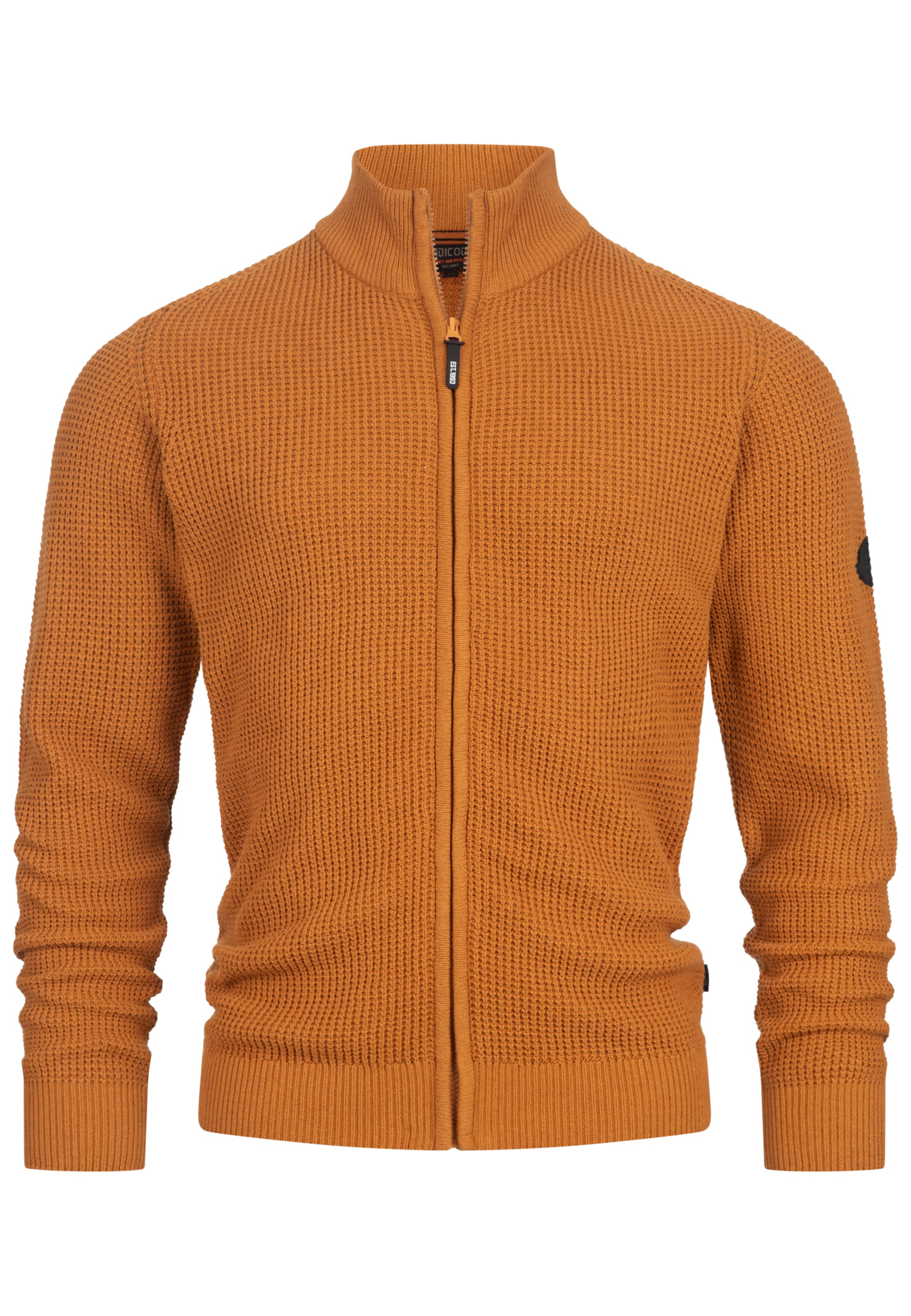 INDICODE JEANS Strickjacke 'Layton' in Braun: Vorderseite