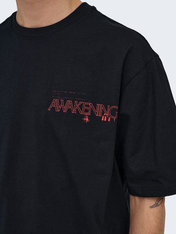 T-Shirt 'ONSKEANE' Only & Sons en noir