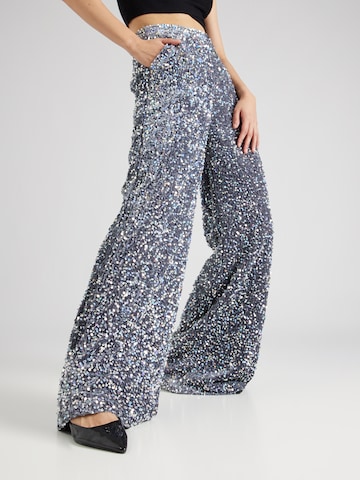 Nasty Gal Regular Trousers in Silver: front