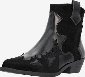 Salinyang Booties in Black: front