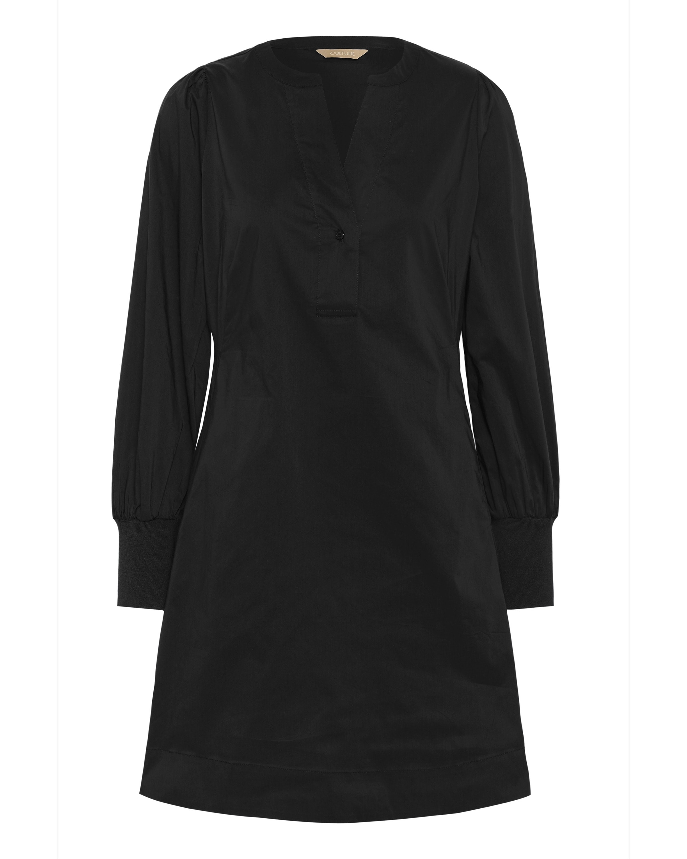 CULTURE Jurk 'CUzila' in Zwart: voorkant