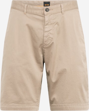 BOSS Orange Slim fit Chino Pants in Brown: front