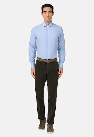 Boggi Milano Regular fit Overhemd 'Pied De Poule' in Blauw